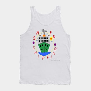 Safe Shipping Illustration on White Background Tank Top